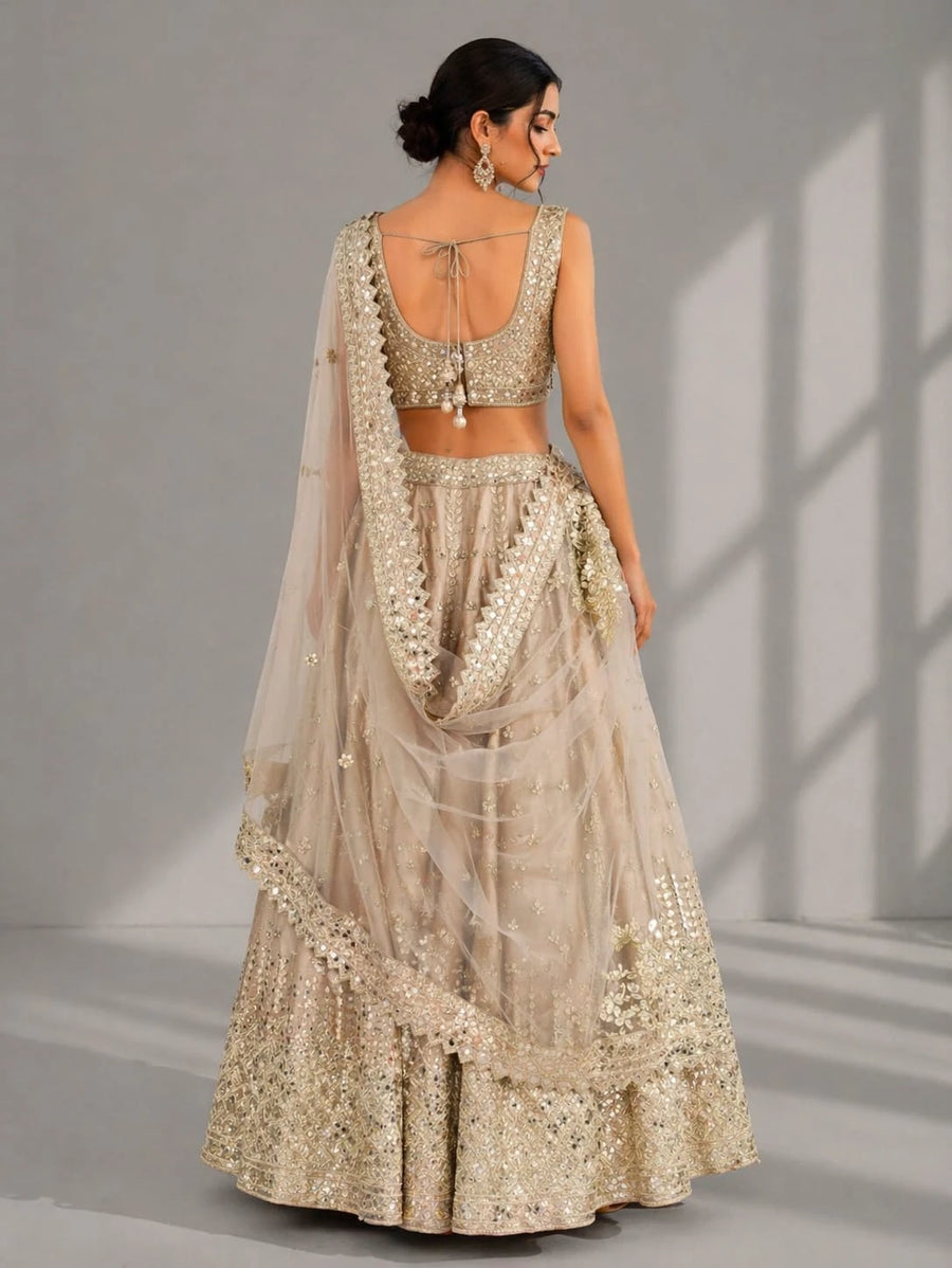 traditional gold lehenga