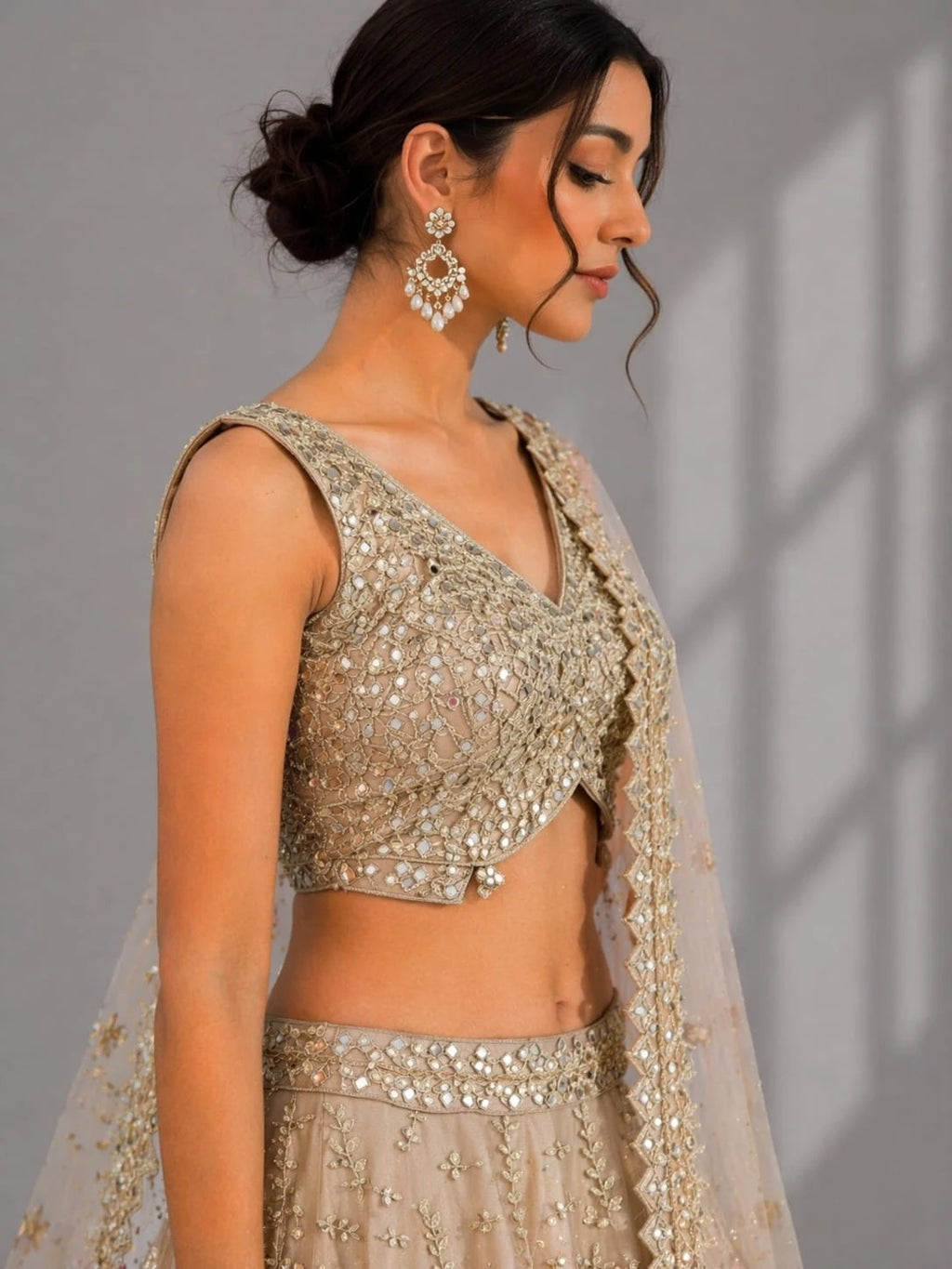 traditional gold lehenga