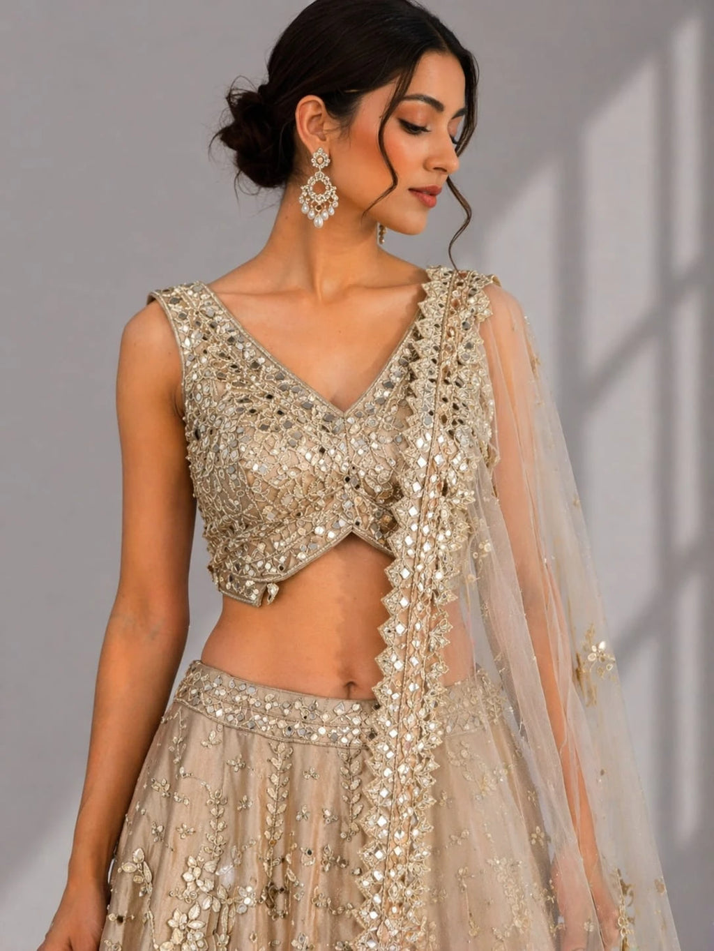 traditional gold lehenga