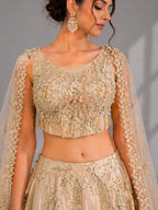cream lehenga 