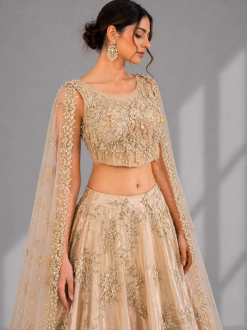 cream lehenga 