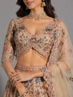 peach lehenga