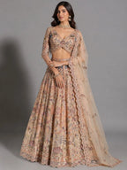 peach lehenga
