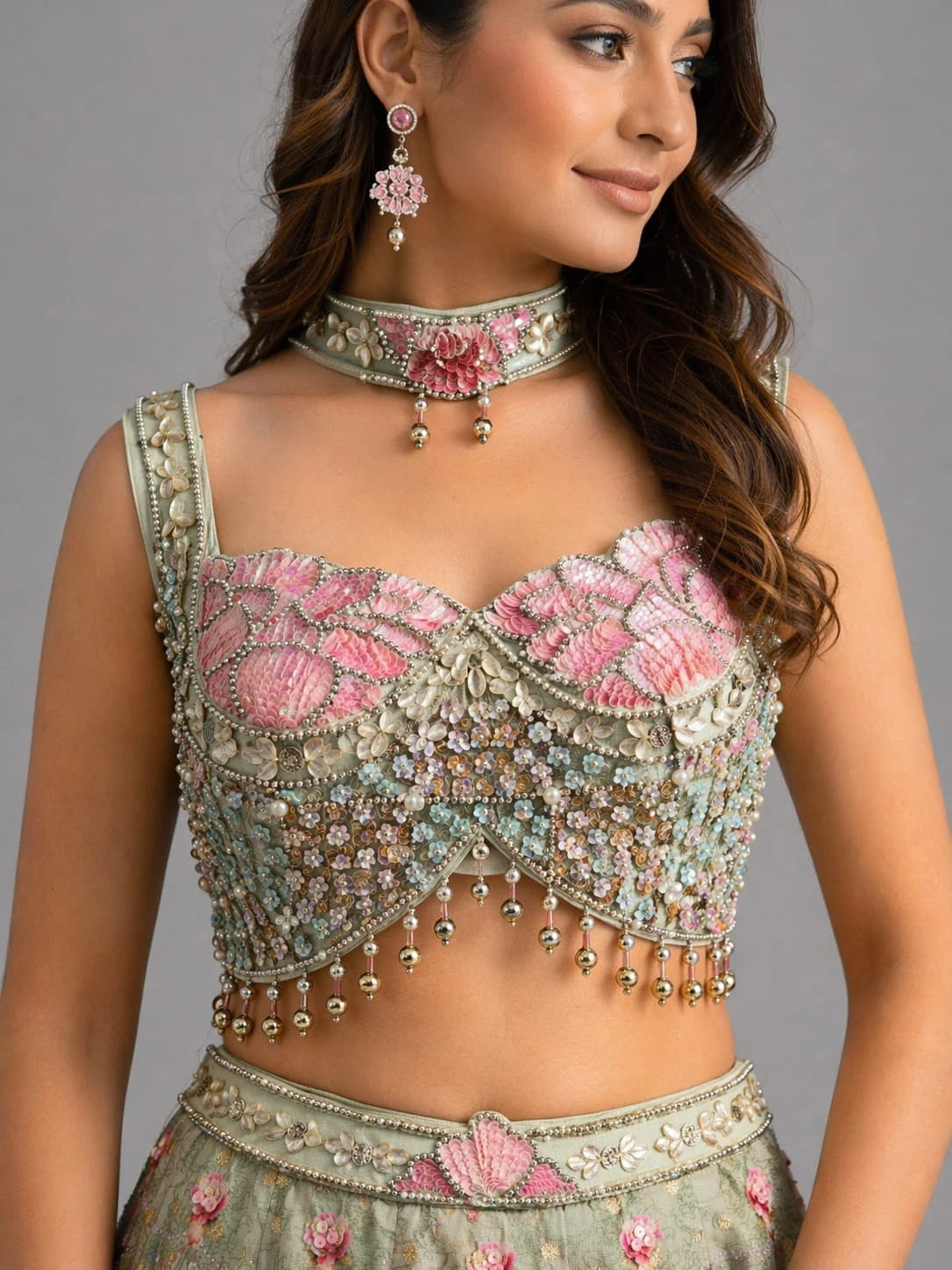 pista lehenga blouse