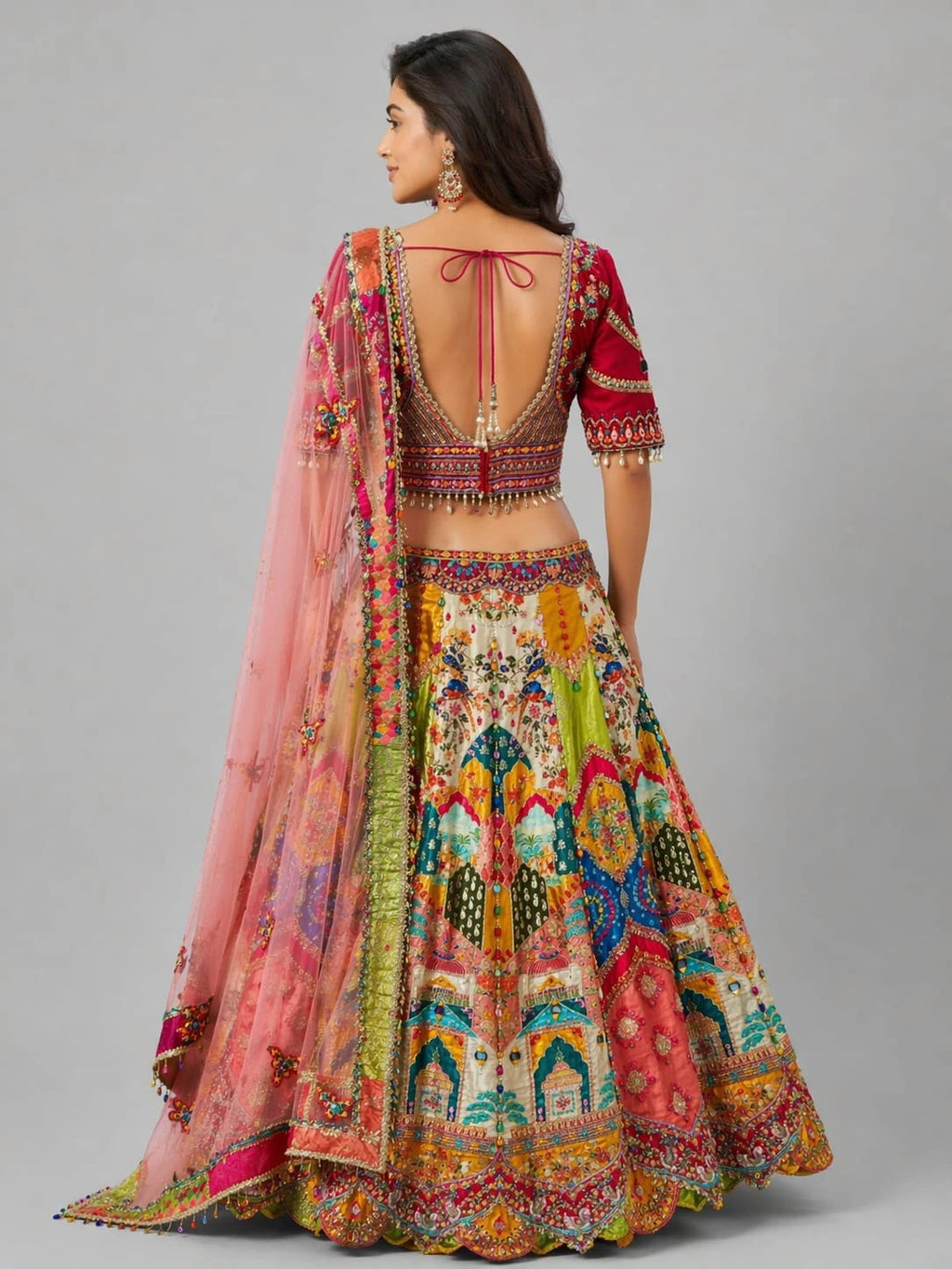 multicolour lehenga