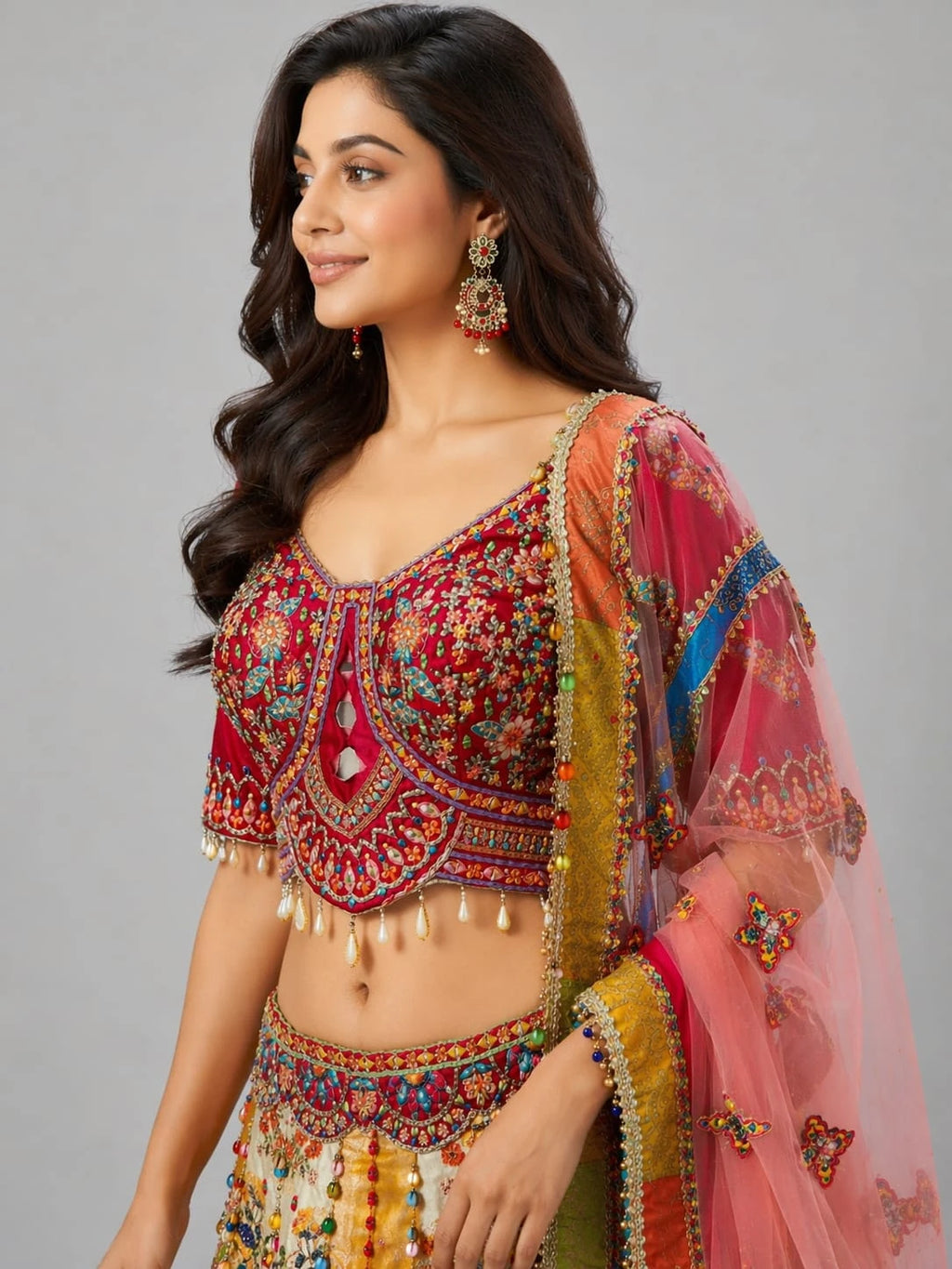 multicolour lehenga