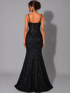 black lace gown