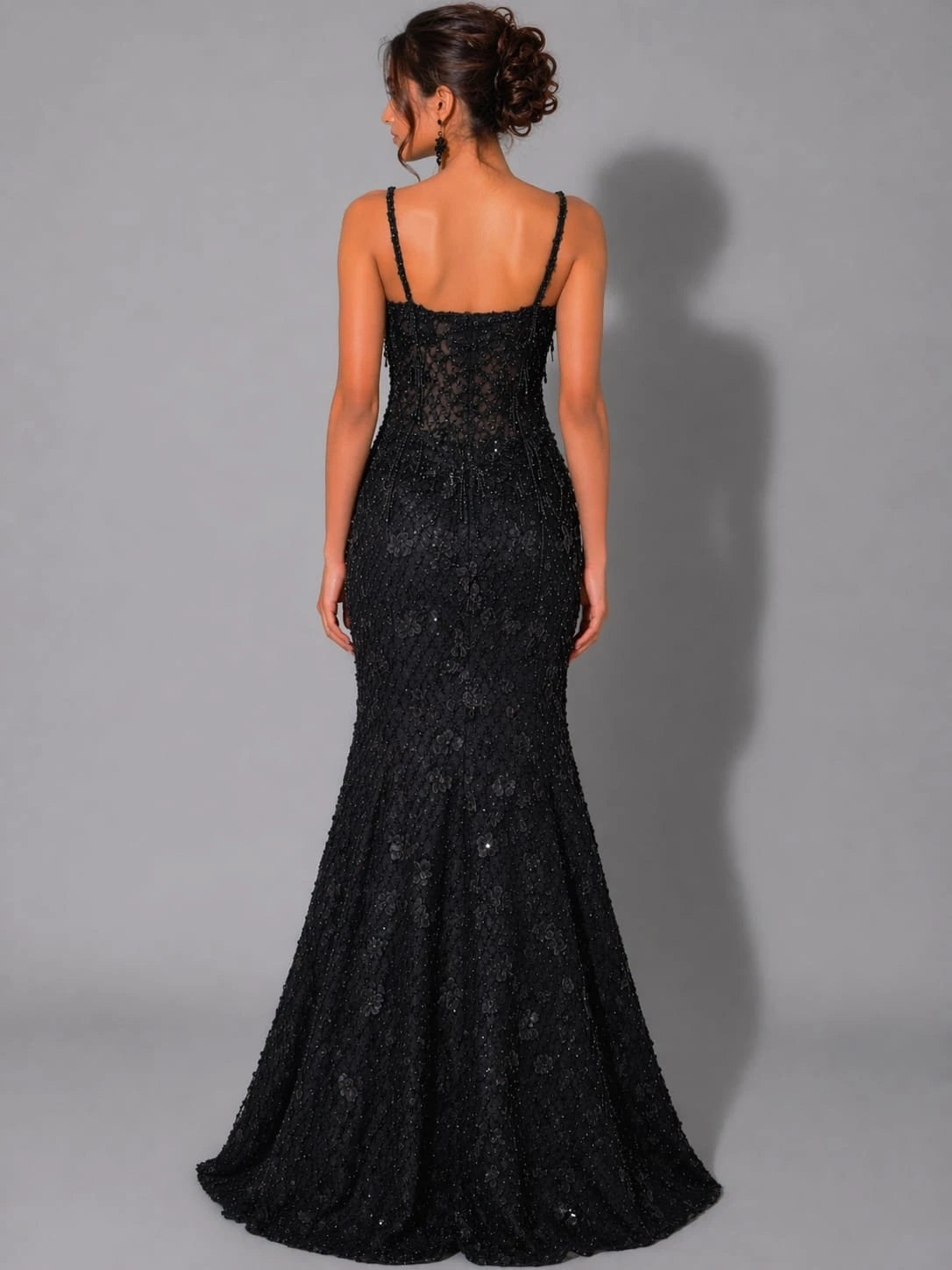 black lace gown