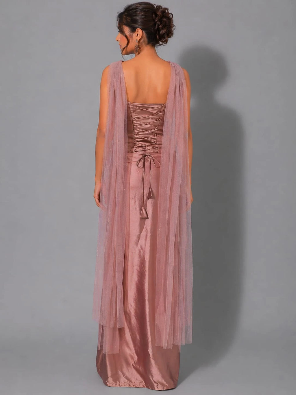 mauve western dress
