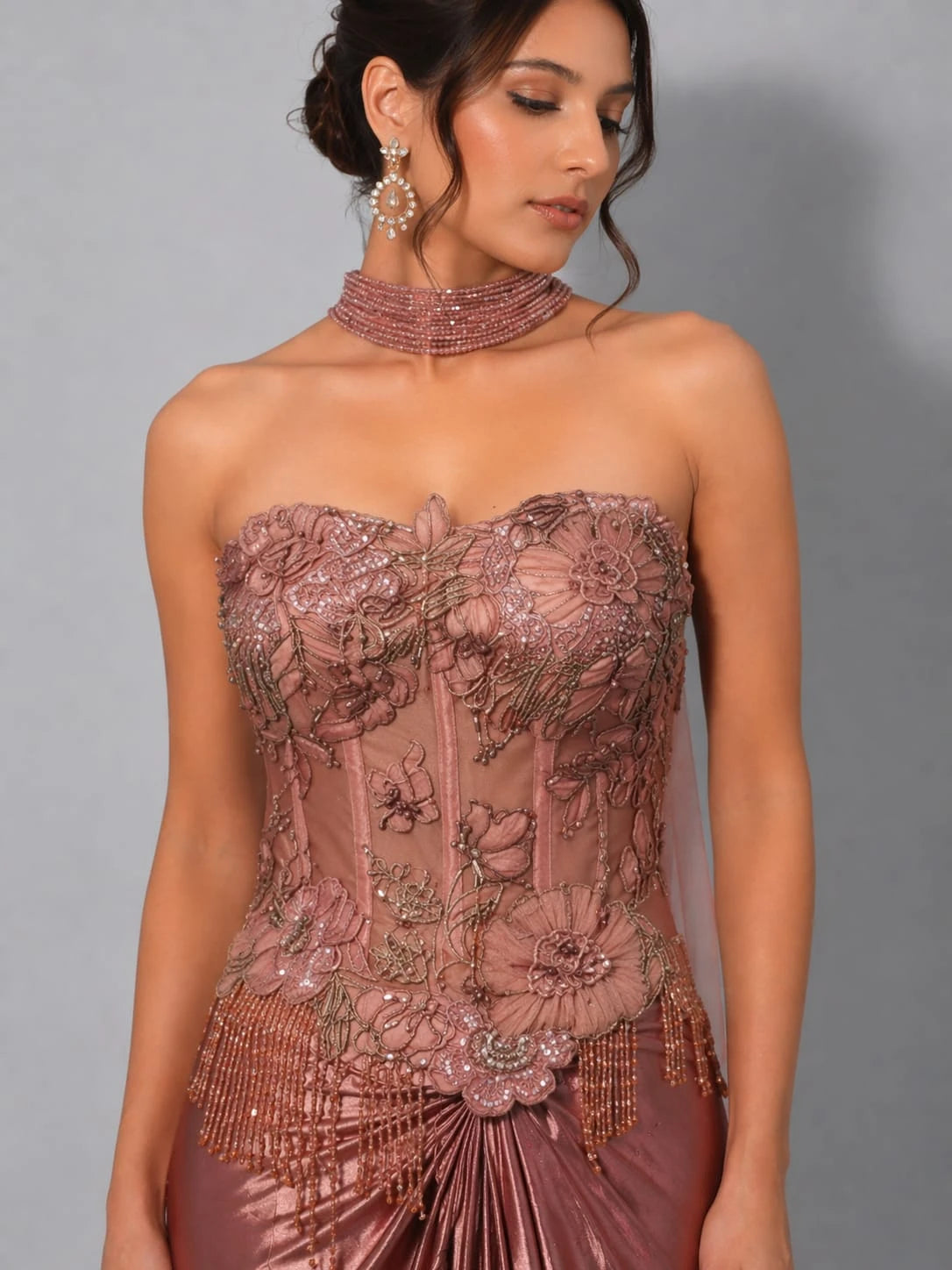 mauve western dress