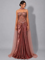 mauve western dress