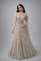 gold lehenga set
