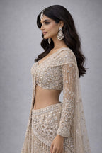 gold lehenga set