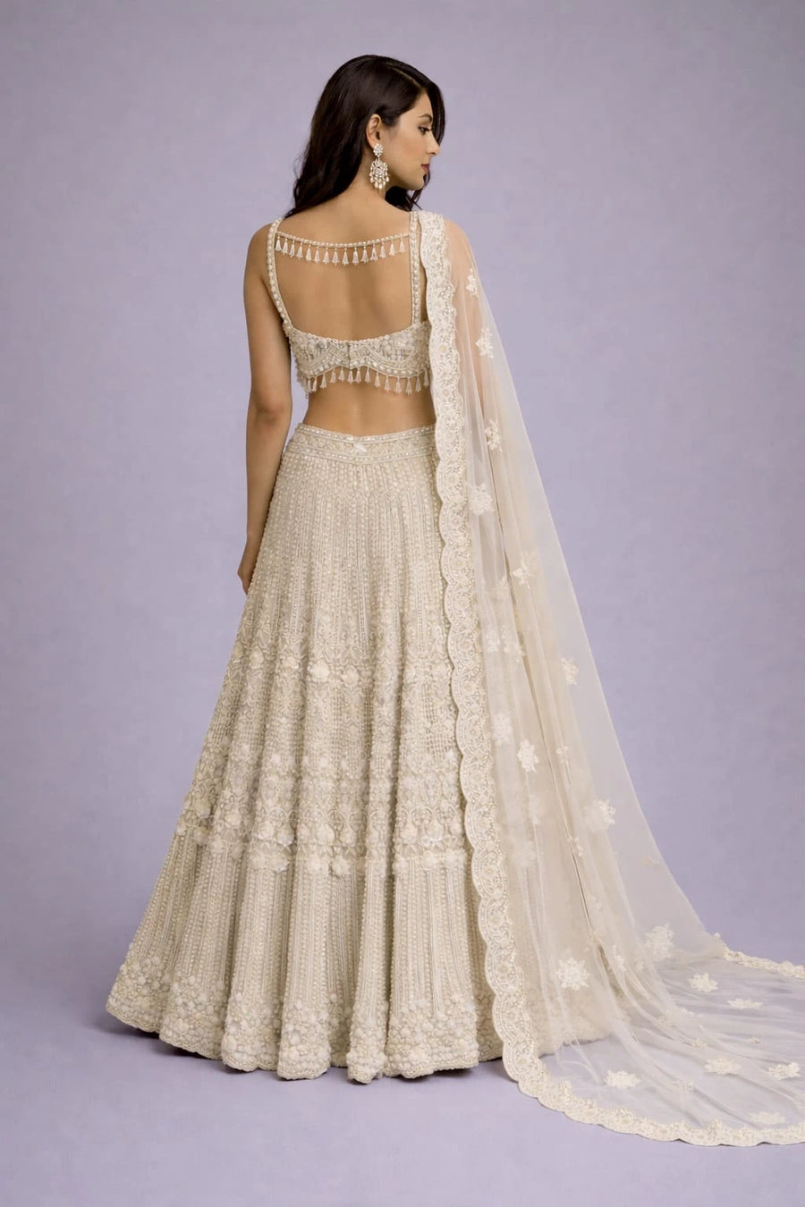 traditional beige lehenga