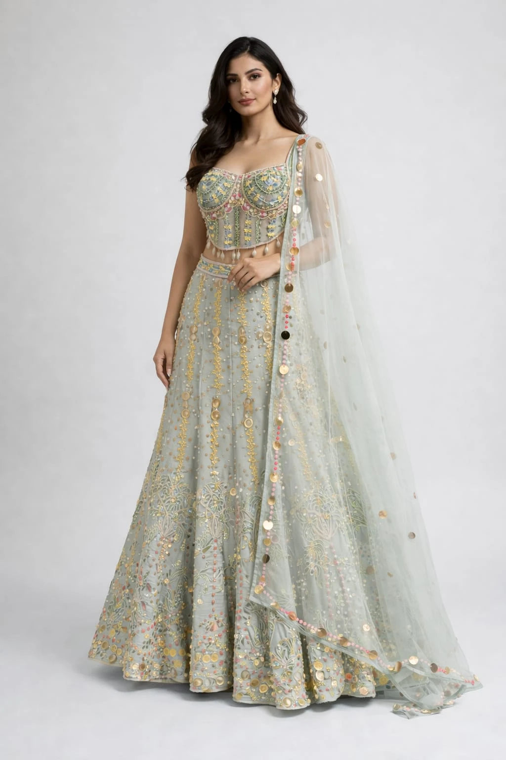 pista lehenga set 