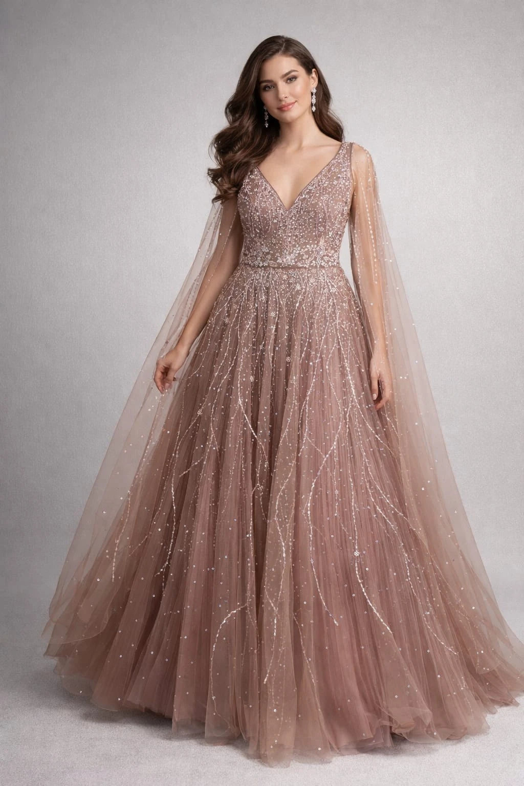 sparkly copper gown