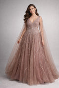 sparkly copper gown