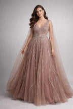 sparkly copper gown
