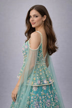 rama floral lehenga