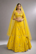  yellow embroidered lehenga