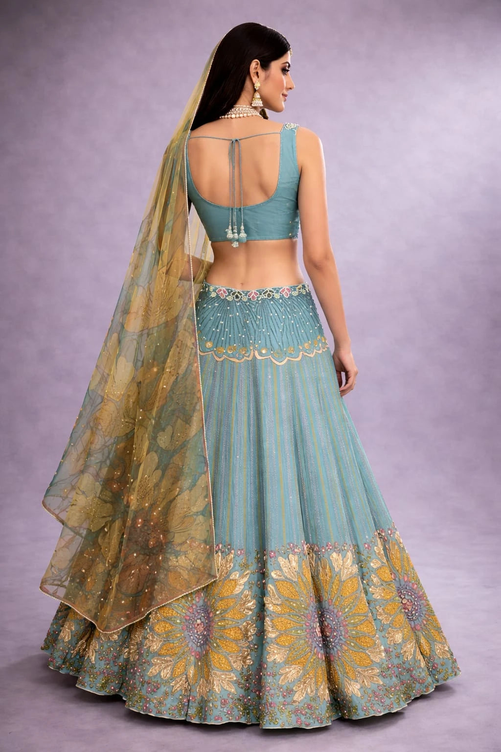 firozi lehenga set