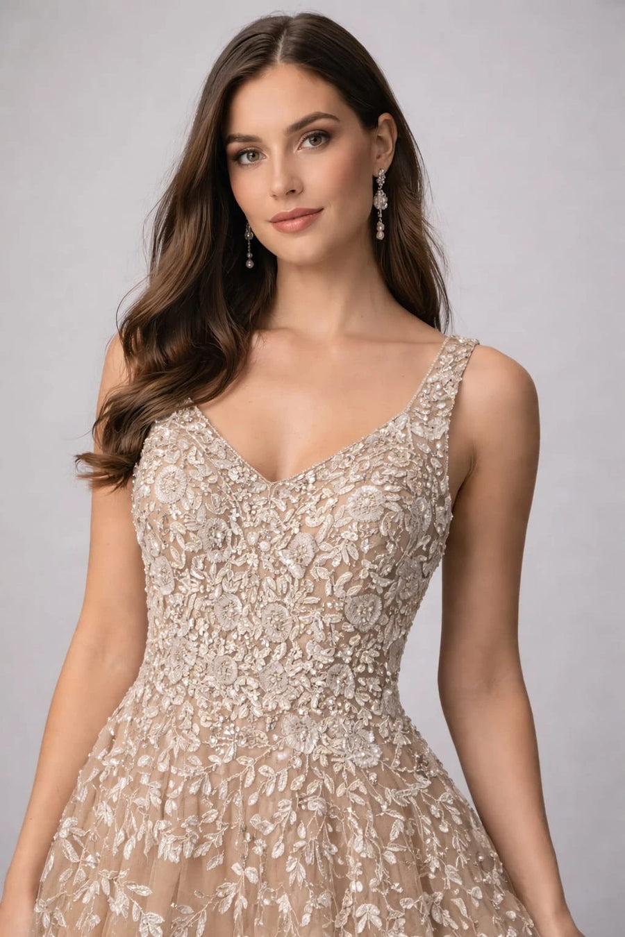 gold sparkling gown