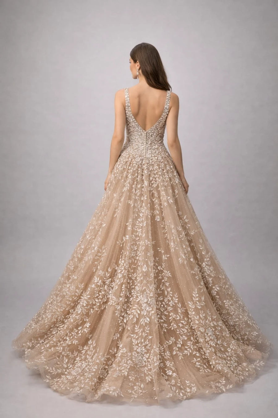 gold sparkling gown
