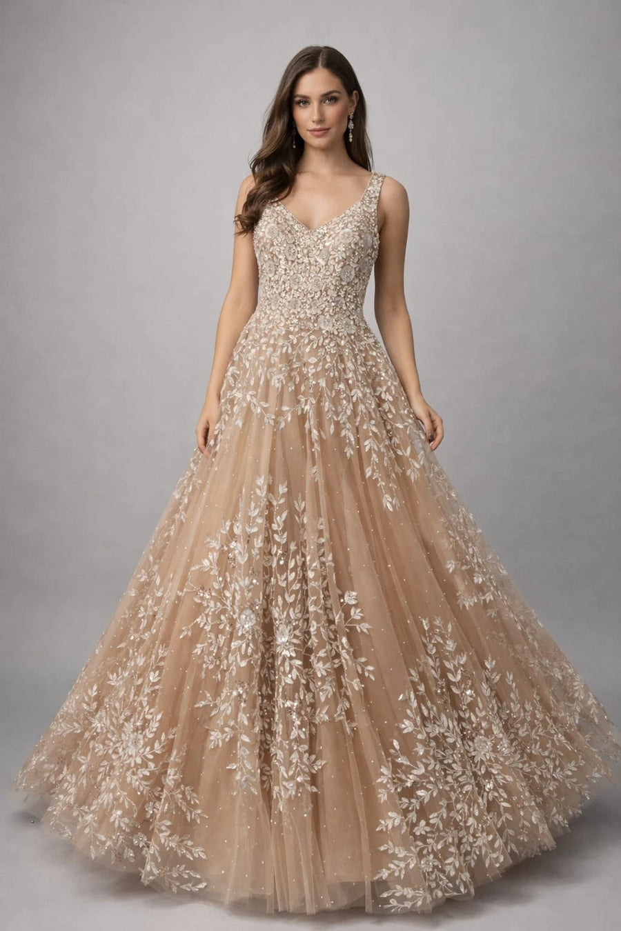 gold sparkling gown