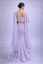 lavender mermaid lehenga set