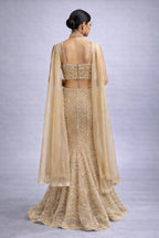 gold mermaid lehenga set