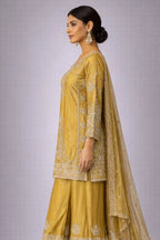 mustard yellow traditional suit
