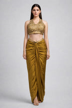 mehendi green lehenga