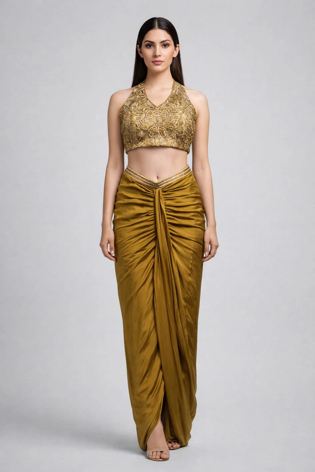 mehendi green lehenga