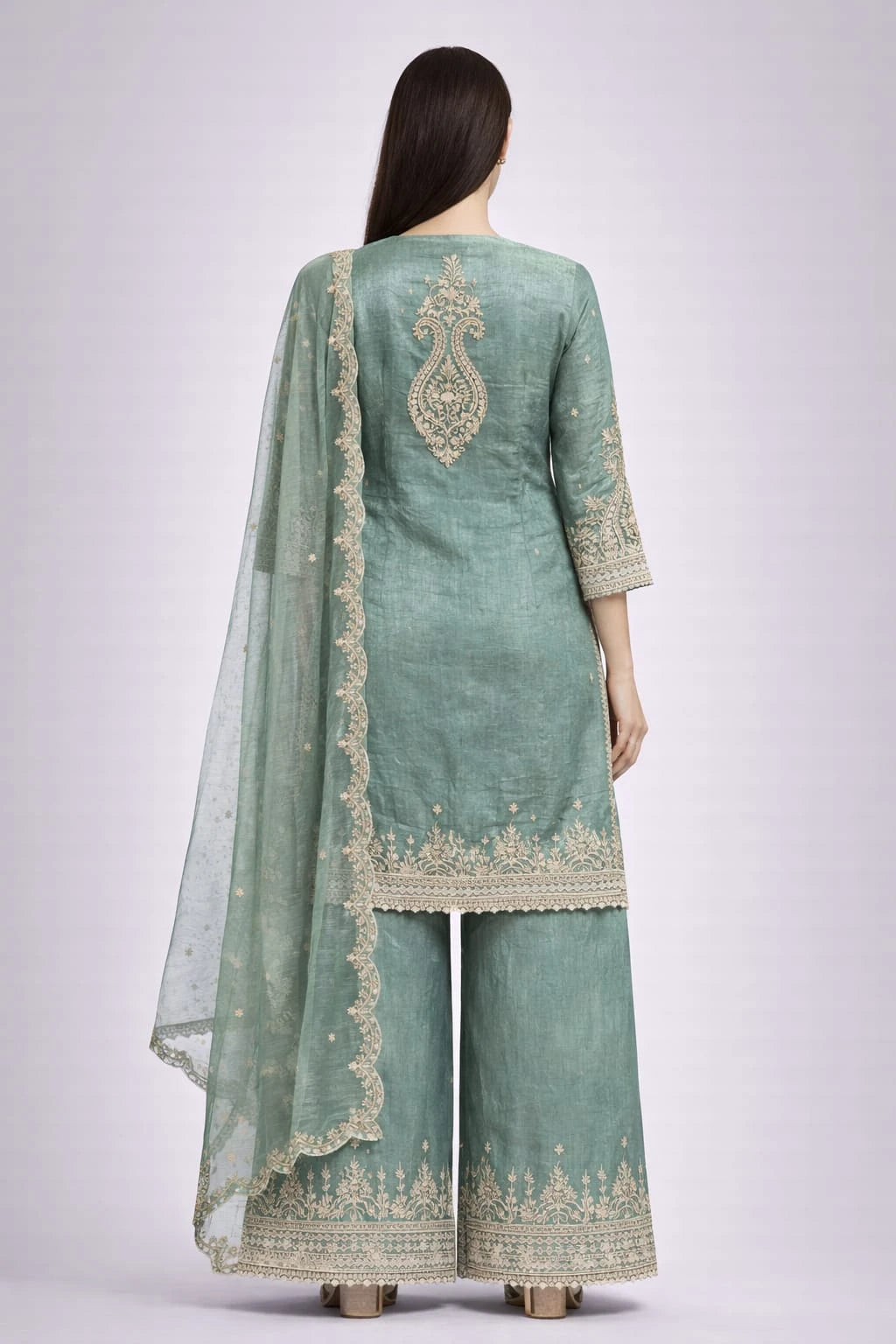 sage green suit