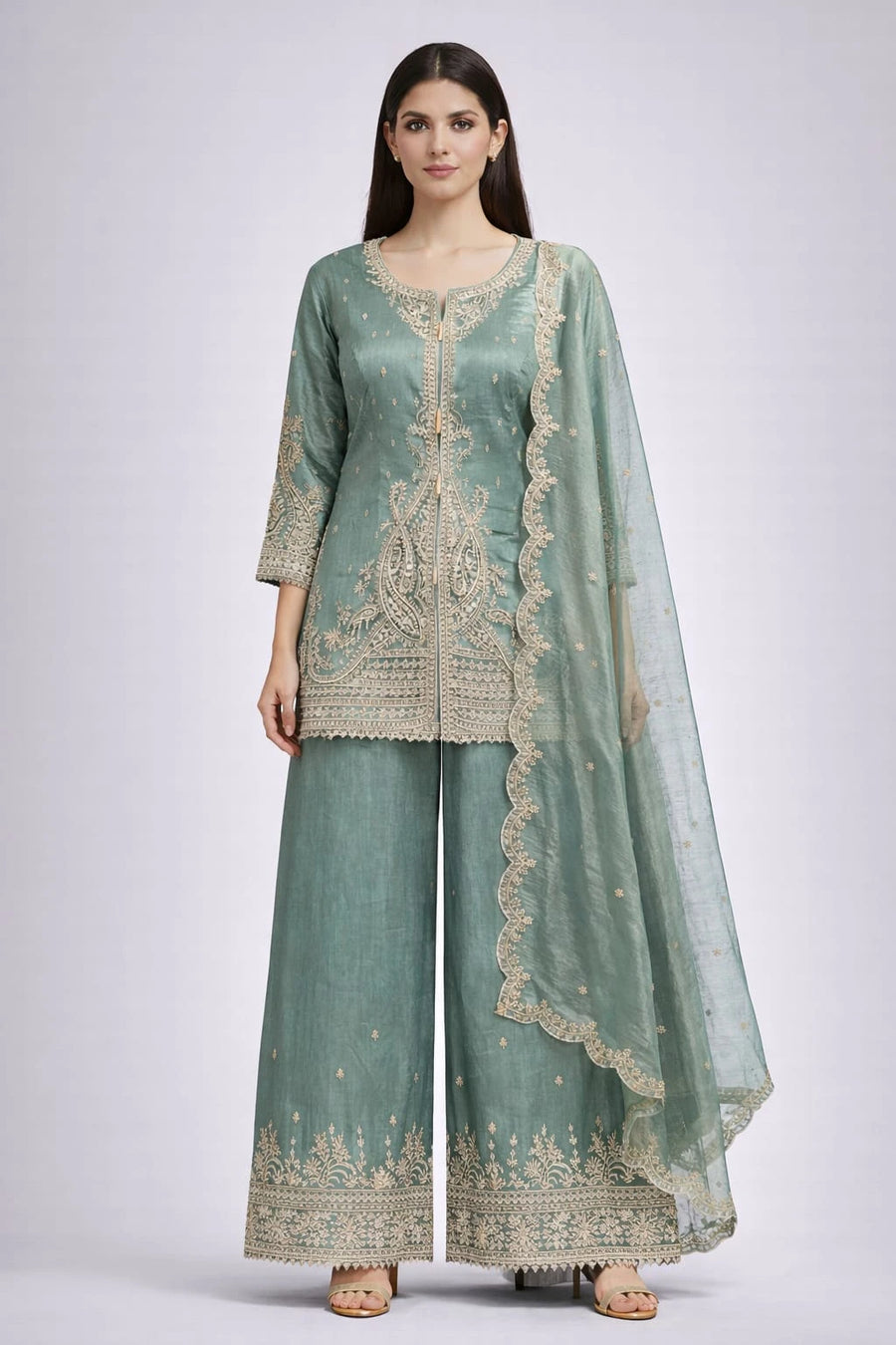 sage green suit
