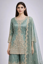 sage green suit