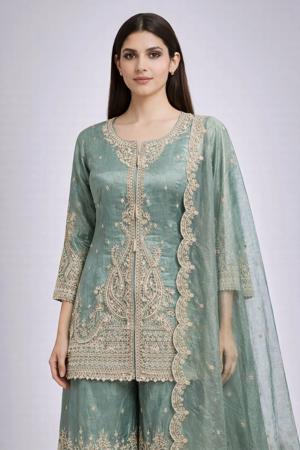 sage green suit
