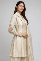 cream traditional suit