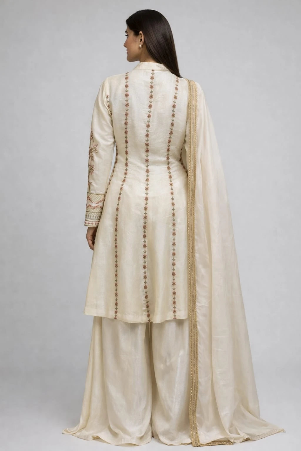 cream traditional suit