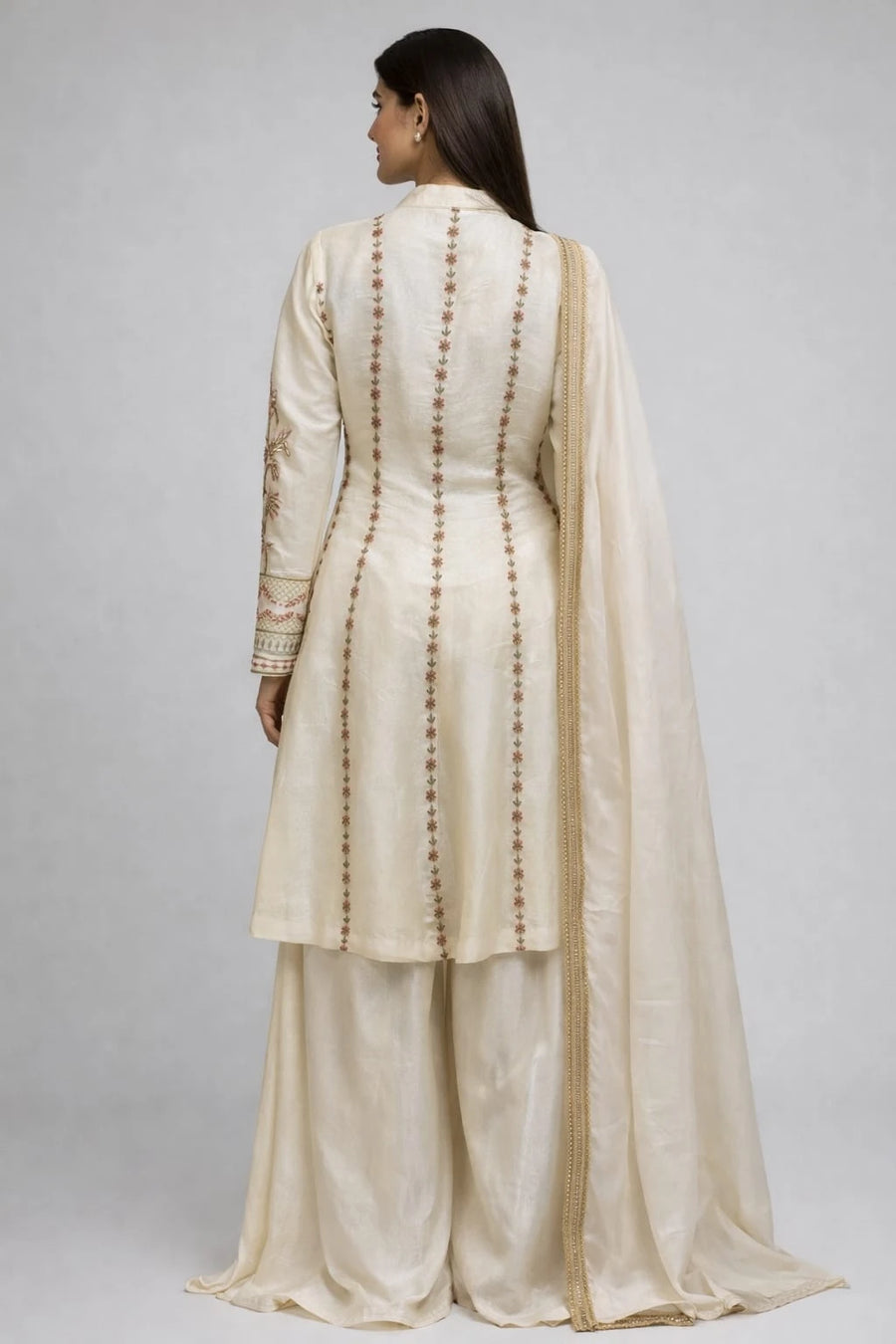 cream traditional suit