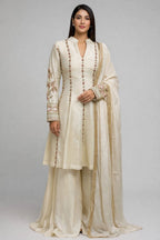cream traditional suit