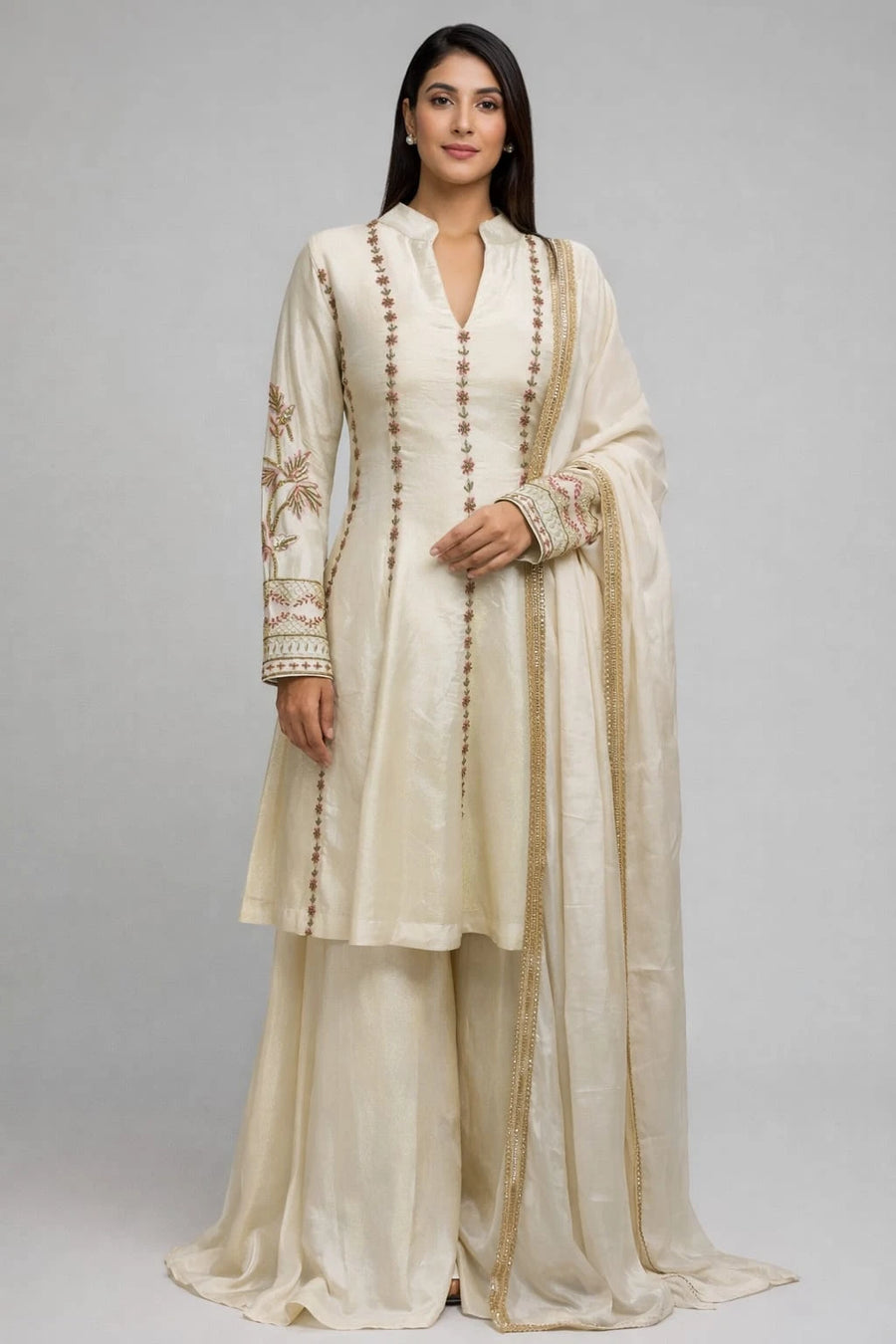 cream traditional suit