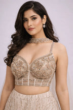 rose gold lehenga