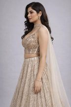 rose gold lehenga