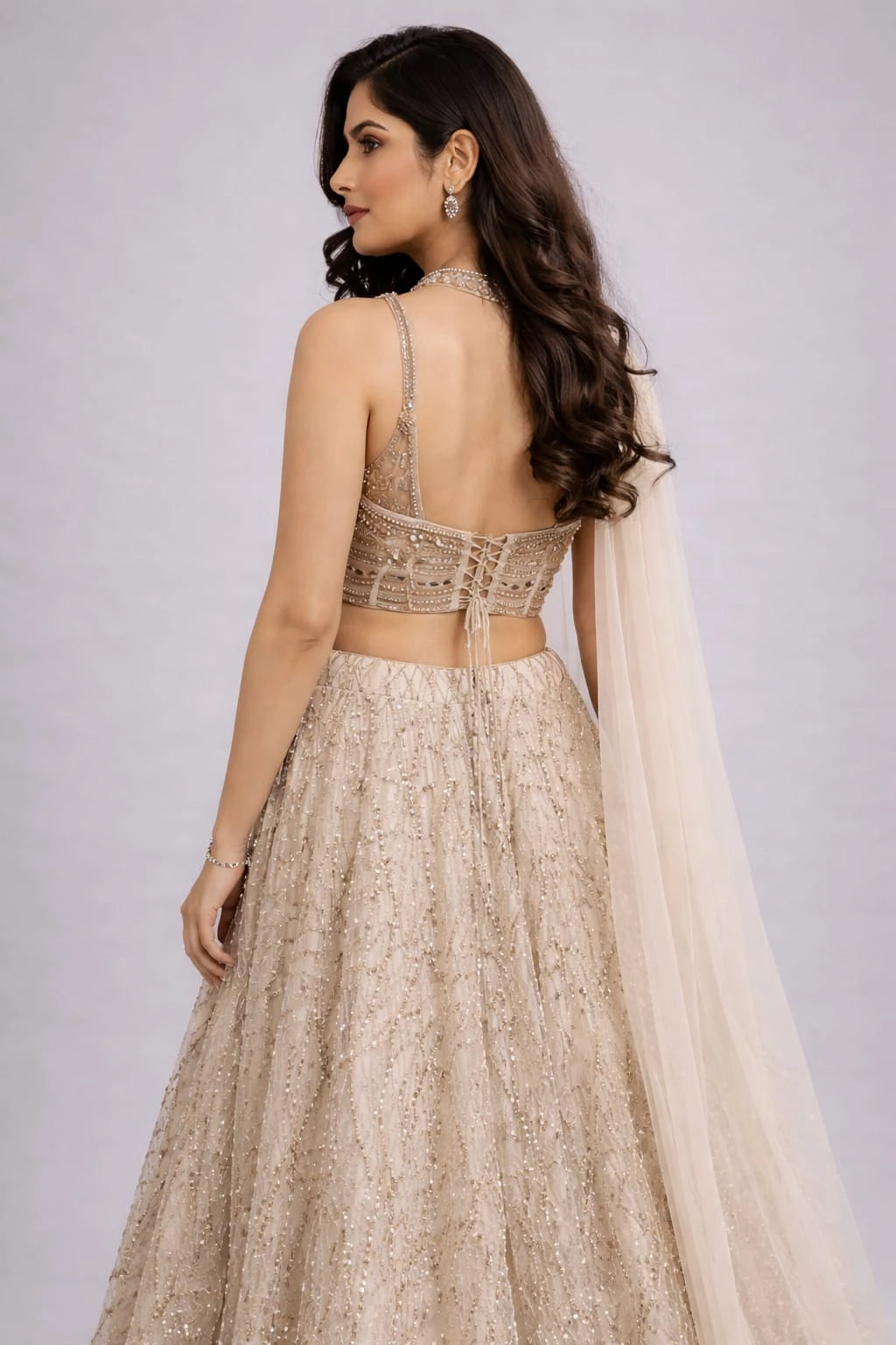 rose gold lehenga
