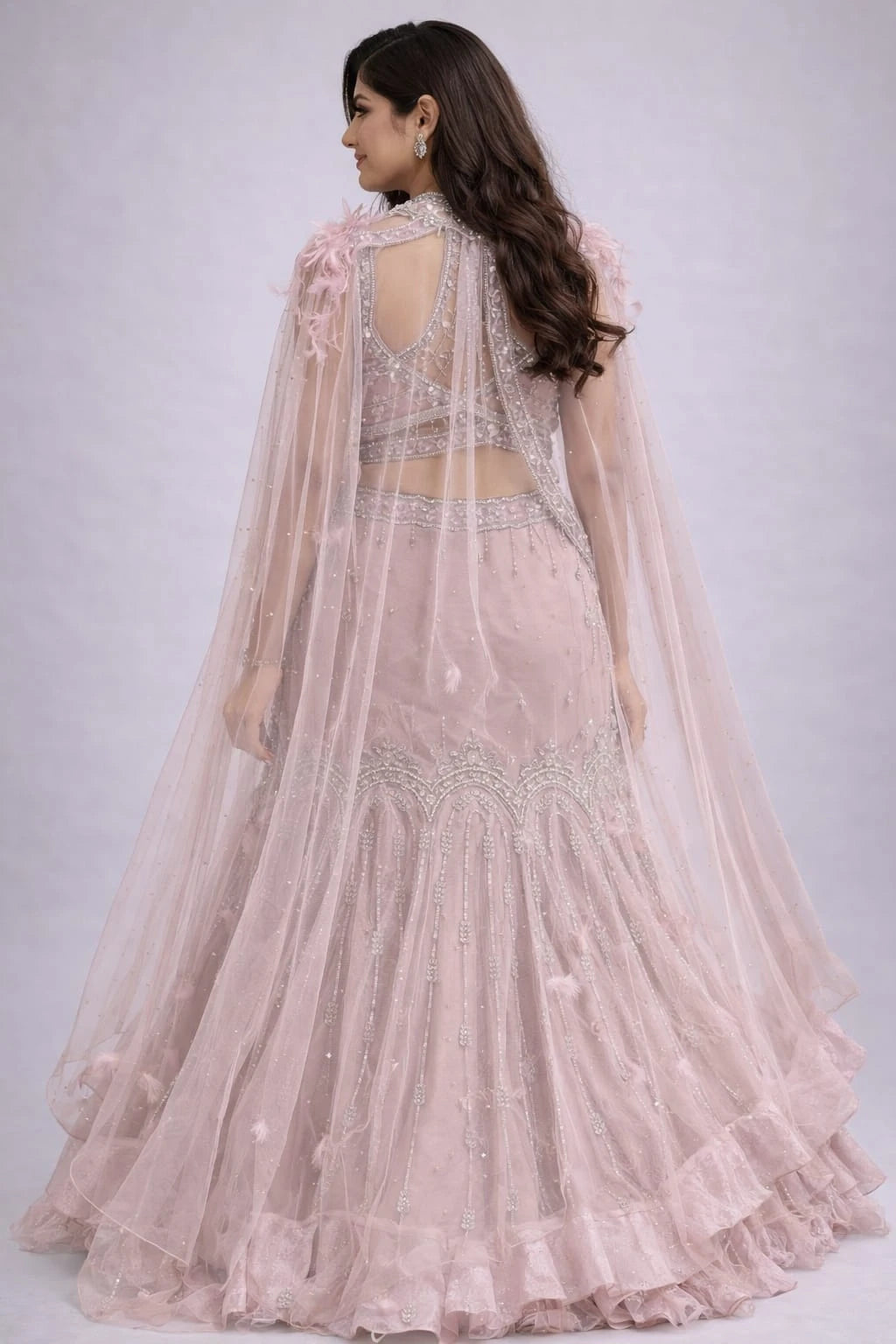 mauve lehenga 