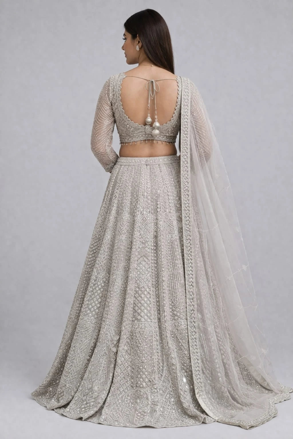 ivory lehenga dupatta