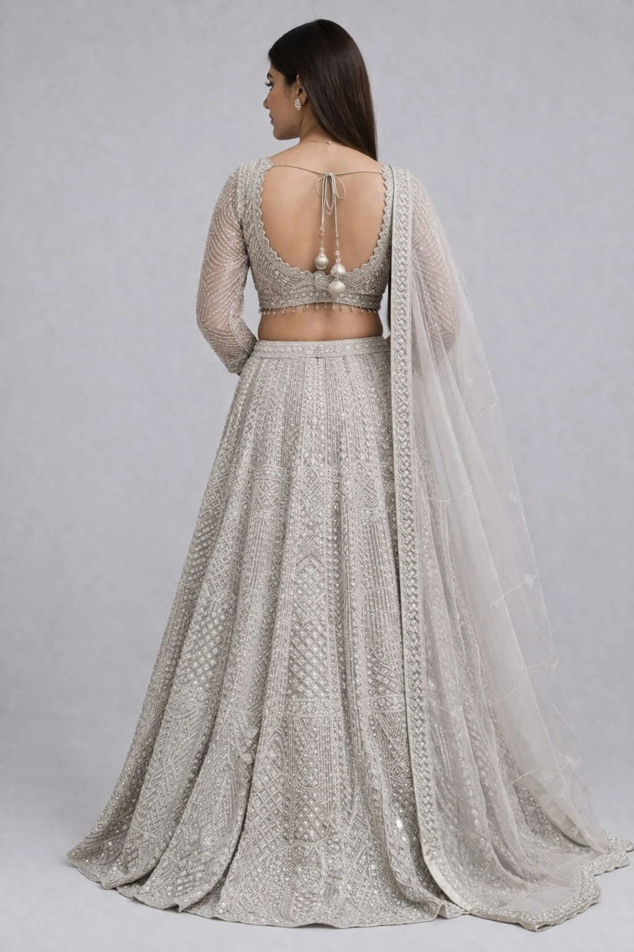 ivory lehenga dupatta