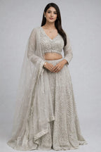 ivory lehenga dupatta