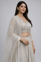 ivory lehenga dupatta